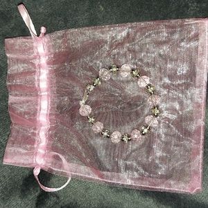 Silver and clear baby bracelet